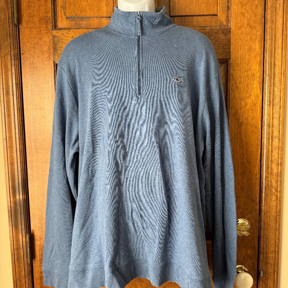 Vineyard Vines Blue 1/4 Zip Sweatshirt XX-Large